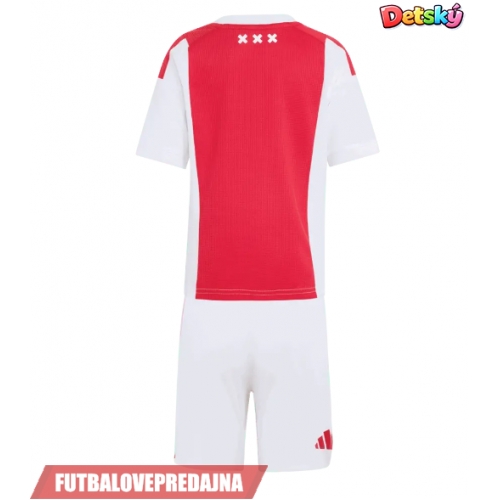 Lacne Dětský Futbalové dres Ajax 2026-27 Krátky Rukáv - Domáci (+ trenírky)
